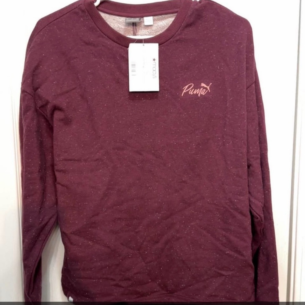 Puma Burgundy Speckled Crewneck